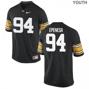 A.J. Epenesa Youth Black Jersey Youth Small Limited Hawkeyes