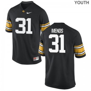 Hawkeyes Embroidery Aaron Mends Limited Jerseys Black Youth