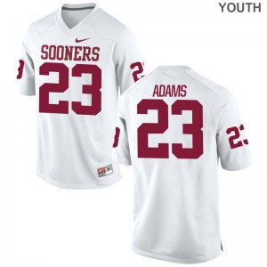 Limited Abdul Adams Jerseys Small For Kids OU Sooners - White
