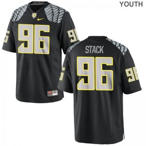 Youth(Kids) Adam Stack Jerseys Black Limited Ducks Jerseys