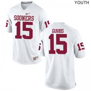White Addison Gumbs Jerseys Youth X Large Oklahoma Youth(Kids) Limited