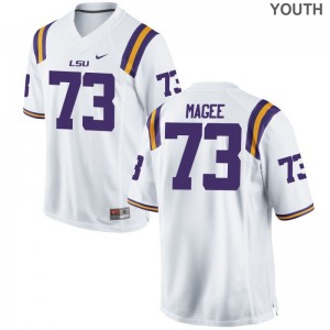 LSU Tigers Adrian Magee Jersey Youth Small Limited For Kids White