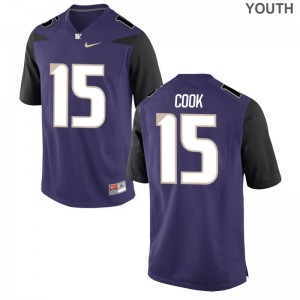 UW Huskies Alex Cook Jersey Medium Purple For Kids Limited