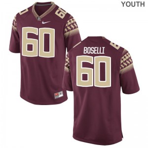 Andrew Boselli Jersey Florida State Seminoles Garnet Limited For Kids Stitched Jersey