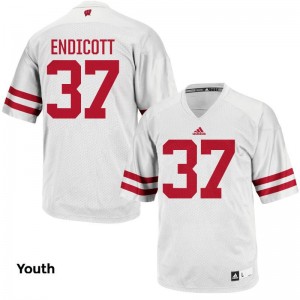 UW Andrew Endicott Jerseys Youth XL Authentic Youth Jerseys Youth XL - White