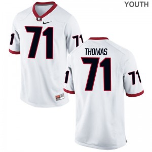 Georgia Bulldogs Andrew Thomas Limited For Kids Jerseys X Large - White