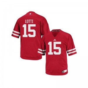 Wisconsin Badgers Anthony Lotti Mens Authentic Red Official Jerseys