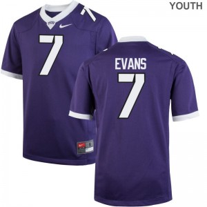 Arico Evans TCU Horned Frogs Jerseys Medium Limited Youth(Kids) Purple