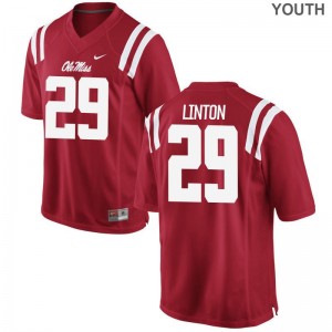 Limited Armani Linton Jersey Youth Medium Rebels Red Kids