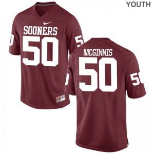Limited For Kids Sooners Jersey XL of Arthur McGinnis - Crimson