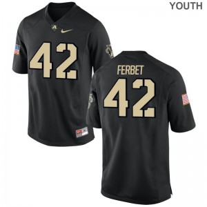 Limited Youth(Kids) United States Military Academy Jersey Youth Medium of Austen Ferbet - Black