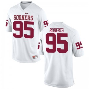 Limited White Austin Roberts Jerseys Mens OU Sooners