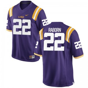 Louisiana State Tigers College Bailey Raborn Limited Jersey Purple Mens
