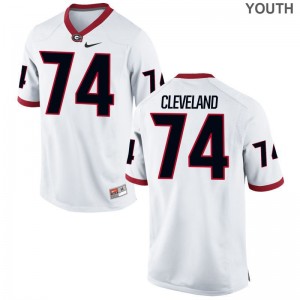 Ben Cleveland Youth(Kids) Jersey Youth XL White Limited Georgia