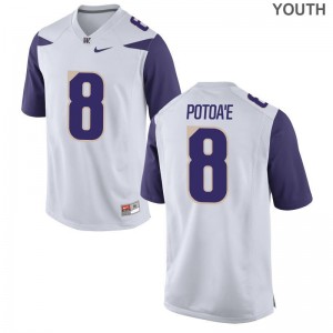 UW Benning Potoa'e Jersey Small White For Kids Limited