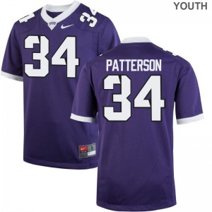 Youth(Kids) Limited Player TCU Jersey Blake Patterson Purple Jersey