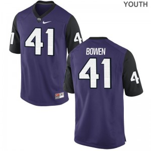Brandon Bowen Jersey Youth X Large For Kids Horned Frogs Limited Purple Black