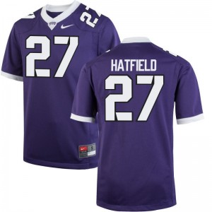 TCU Brandon Hatfield Jerseys Men Medium Limited Purple For Men