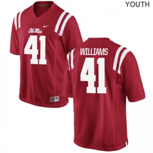Ole Miss Jersey Youth X Large of Brenden Williams Limited Youth(Kids) - Red