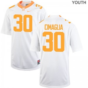 Tennessee Volunteers Brent Cimaglia Jerseys X Large Youth Limited Jerseys X Large - White