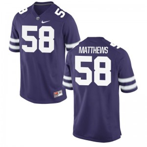 Kansas State Wildcats Breontae Matthews Jerseys Mens XL For Men Limited - Purple