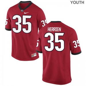 Brian Herrien For Kids Georgia Jersey Red Limited Jersey