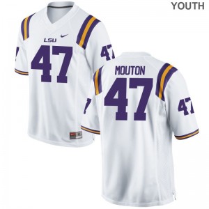 For Kids Limited Football LSU Jersey Bry'Kiethon Mouton White Jersey