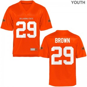 Oklahoma State Cowboys Bryce Brown Jersey Youth Large Limited Kids Orange