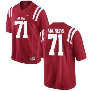 Bryce Mathews University of Mississippi Jersey S-3XL Limited Mens Red