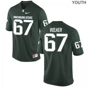 Bryce Wilker Spartans Jerseys Youth Large Limited Youth(Kids) Jerseys Youth Large - Green