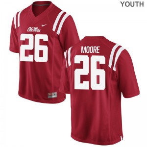 University of Mississippi C.J. Moore Limited Youth(Kids) Jersey - Red