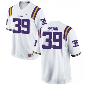 LSU White For Men Limited Caleb Brown Jersey