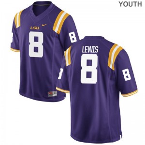 Louisiana State Tigers Caleb Lewis Jersey Small Purple Youth Limited