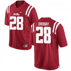 Cam Ordway Ole Miss Rebels Jersey 2XL For Men Limited - Red