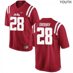 Cam Ordway Jersey Youth X Large Youth Ole Miss Limited Red