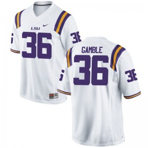 Cameron Gamble LSU Jersey For Men Limited White