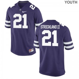 Carlos Strickland II For Kids Purple Jersey Youth X Large Kansas State University Limited