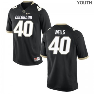 Carson Wells UC Colorado Jerseys Youth Small Black Youth(Kids) Limited