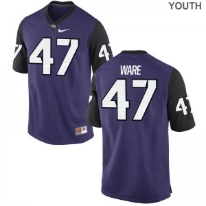 Carter Ware Texas Christian University Jerseys Youth Large Purple Black Limited For Kids