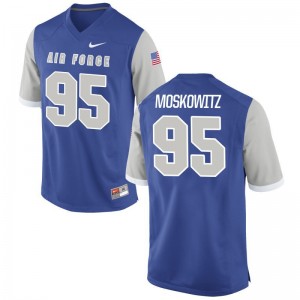USAFA Cecil Moskowitz Jerseys Embroidery For Men Limited Royal Jerseys