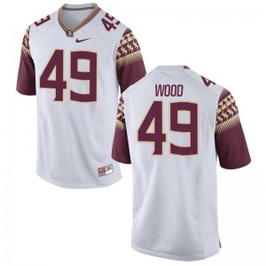 Florida State Jersey Large Cedric Wood For Men Limited - White