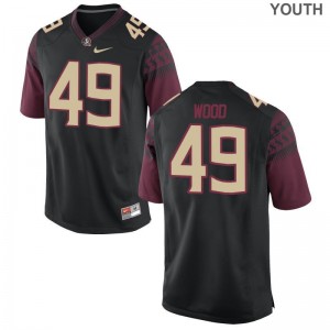 Florida State Cedric Wood Jerseys Large Youth Limited - Black