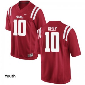 Ole Miss Rebels Limited Red For Kids Chad Kelly Jerseys Youth Small