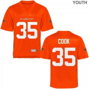 Oklahoma State Chance Cook Jerseys Youth Large Limited Orange Kids