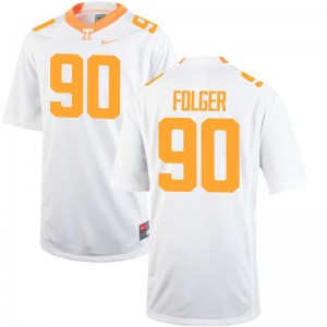 Limited Tennessee Vols Charles Folger For Men Jersey X Large - White