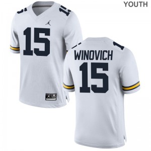 University of Michigan Chase Winovich Jerseys Youth Large Kids Limited - Jordan White