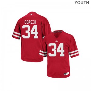 Chikwe Obasih UW Jersey Youth Large Authentic Kids Jersey Youth Large - Red