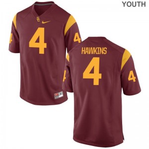 Limited Chris Hawkins Jersey Youth Medium USC White For Kids