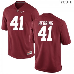Chris Herring Bama Jersey Youth(Kids) Limited Red