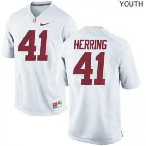 Chris Herring For Kids Jerseys Youth Small University of Alabama Limited - White